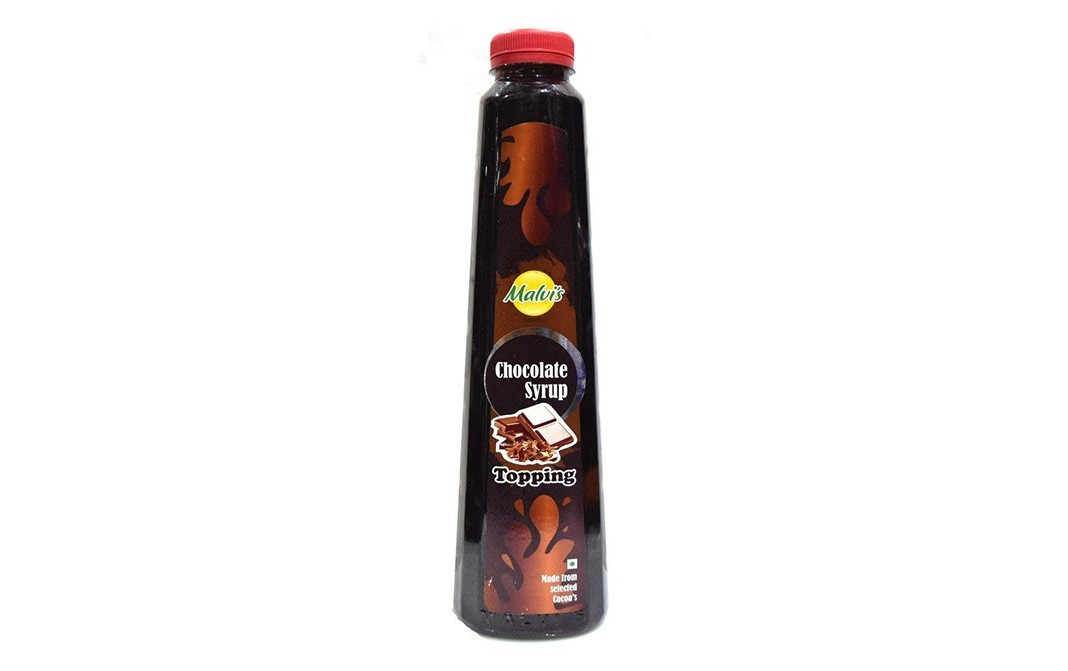 Malvi's Chocolate Syrup Topping   Bottle  1000 millilitre